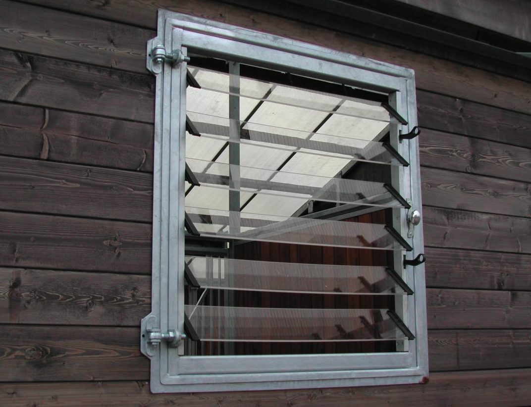 Galvanised Hinged Louvre Window By Monarch Equestrian
