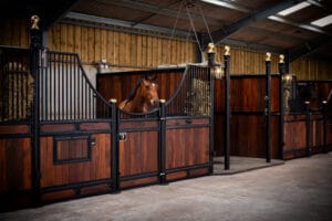 Monarch Equestrian Majestic Victorian Stables with Hardwood and Black Powder Coating at Manor Farm